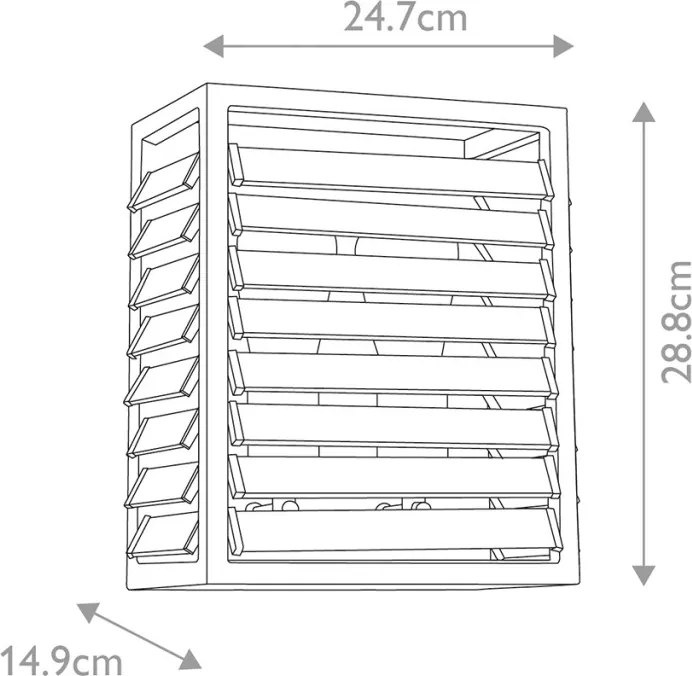 Elstead Lighting Louvre LOUVRE2 Fali lámpa 2x60W/E27