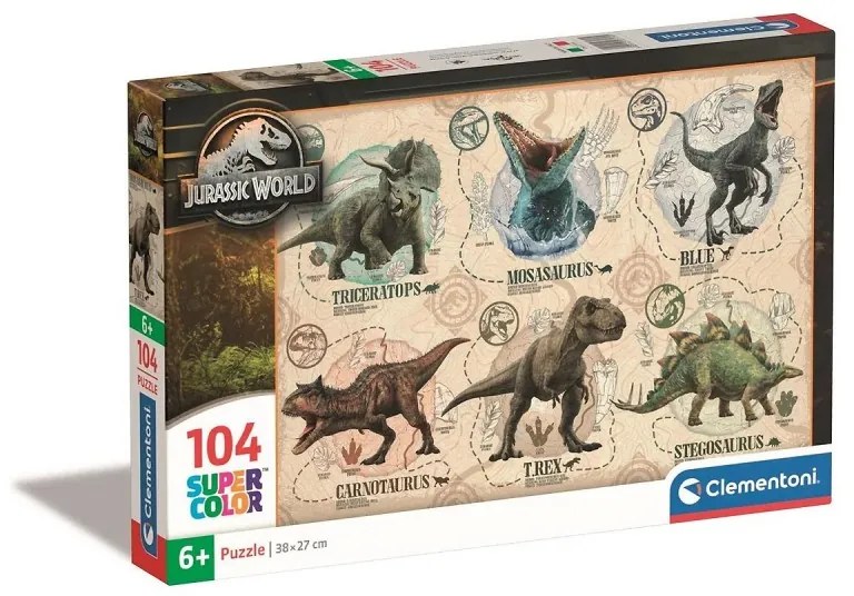 Gyerek puzzle - Jurrasic world - 104 db