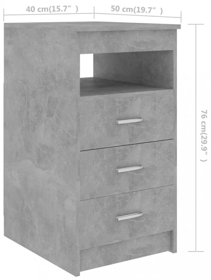 betonszürke szerelt fa íróasztal 140 x 50 x 76 cm