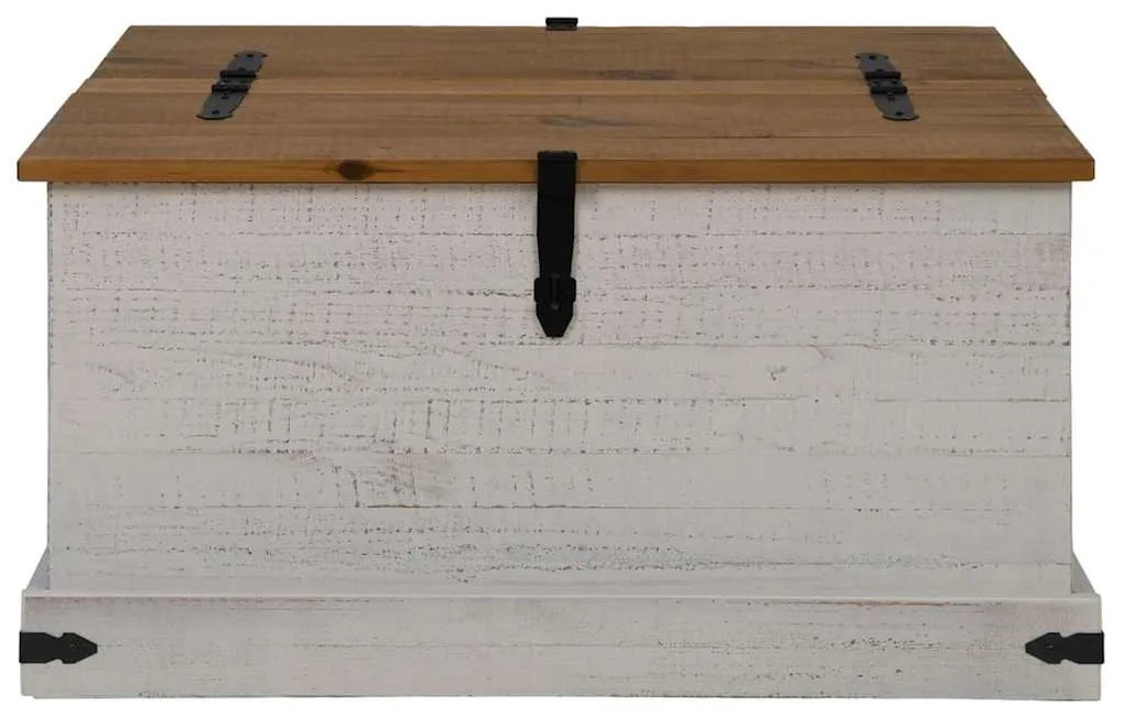 fehér tömör fenyőfa HALDEN tárolószekrény 91x91x47 cm