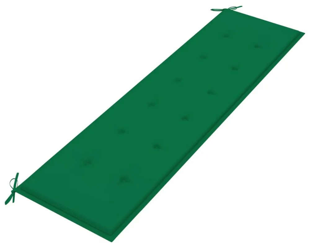 zöld oxford szövet kerti padpárna 180 x 50 x 3 cm