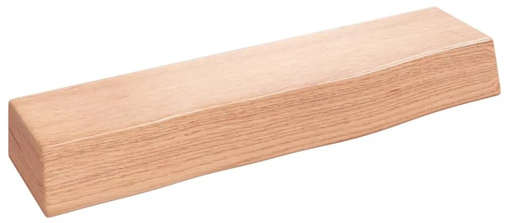 világosbarna kezelt tömör tölgyfa fali polc 40x10x6 cm