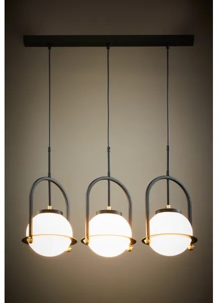 Jupiter 1916 - Kábeles csillár ROSSO 3xE27/15W/230V fekete