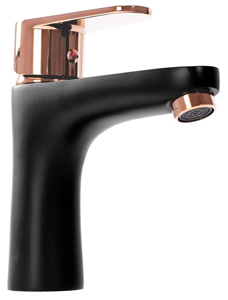 Fürdőszobai csaptelep REA MILD Black Rose-Gold Low