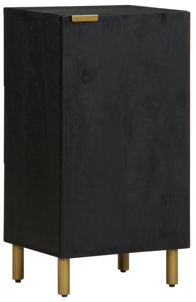 fekete szerelt fa tálalószekrény 40 x 33 x 75 cm