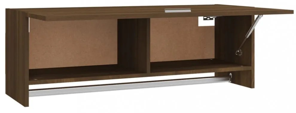 barna tölgy színű szerelt fa ruhásszekrény 100 x 32,5 x 35 cm