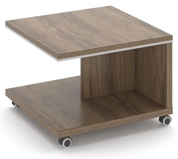 TopOffice mobil konferenciaasztal 70 x 70 cm, charleston tölgy