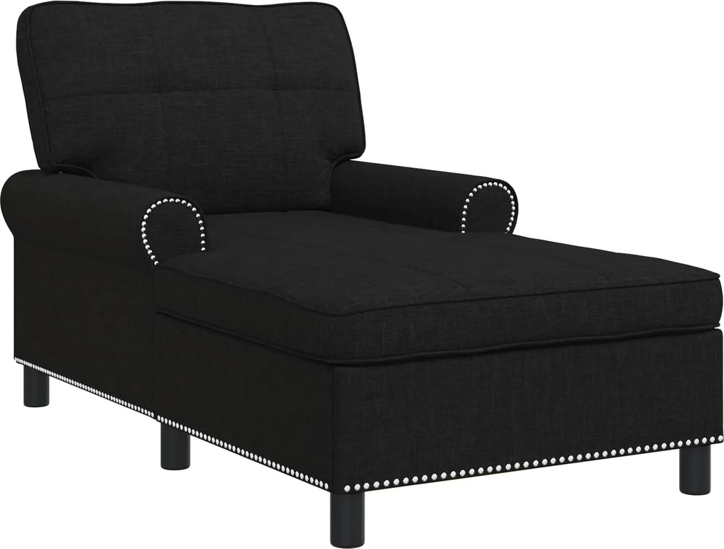 vidaXL PÁRÁS FOTEL párnával Fekete 91 x 157 x 91 cm szövet