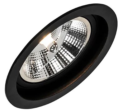 6 db Modern süllyesztett spot fekete állítható - Chuck 111