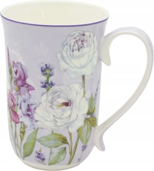 Home Elements Porcelán bögre 400 ml, Levendula