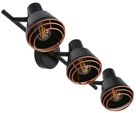 Spotlámpa NERIA 3xE14/40W/230V fekete/réz