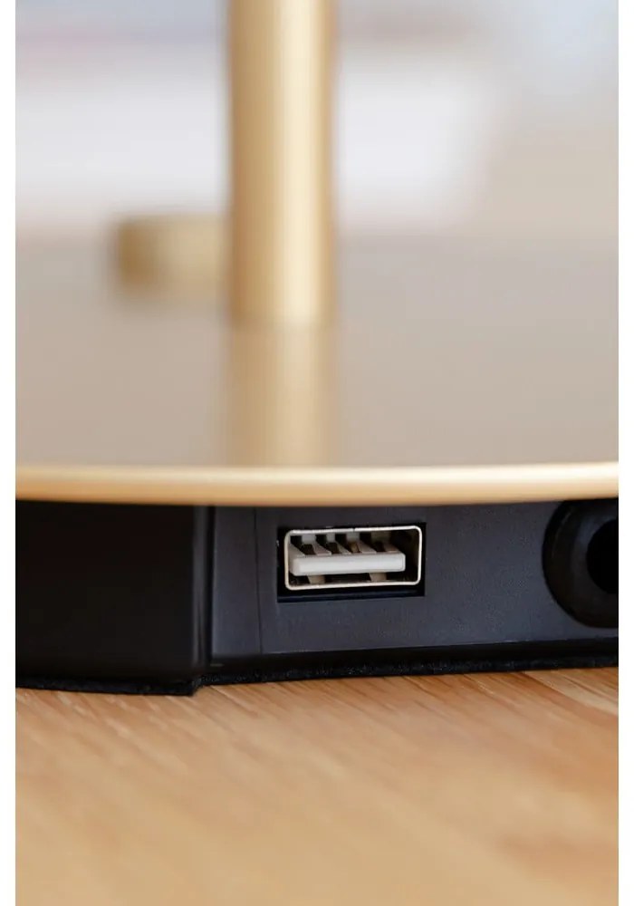 Antracitszürke LED szabályozható asztali lámpa fém búrával (magasság 41,5 cm) Asteria Table – UMAGE