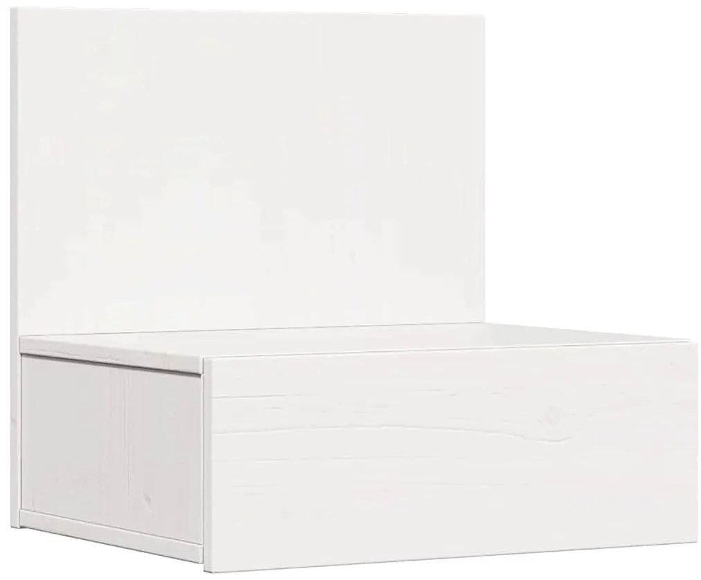 Éjjeli asztal 2 pcs Fehér 42 x 32.5 x 40 cm Tömör fenyőfa