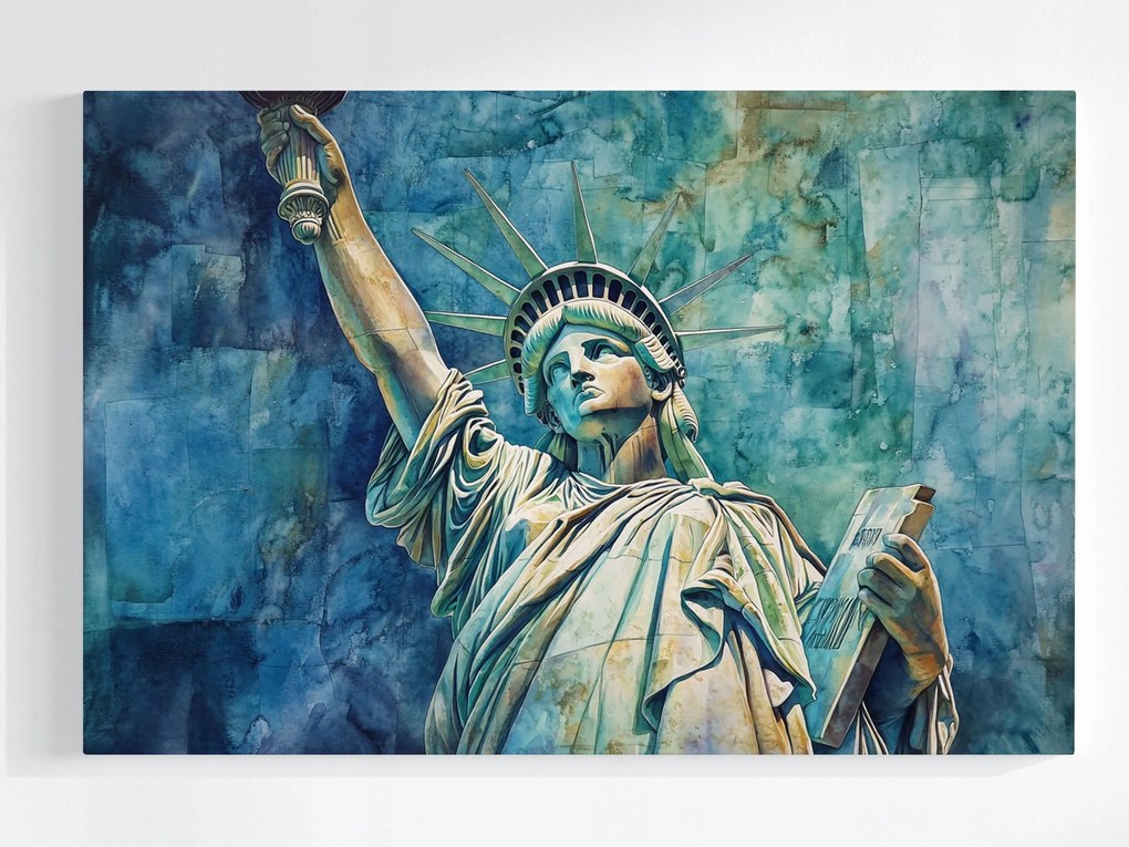 Canvas Vászonkép Szabadság Szobor New York Akvarell Usa 120x80