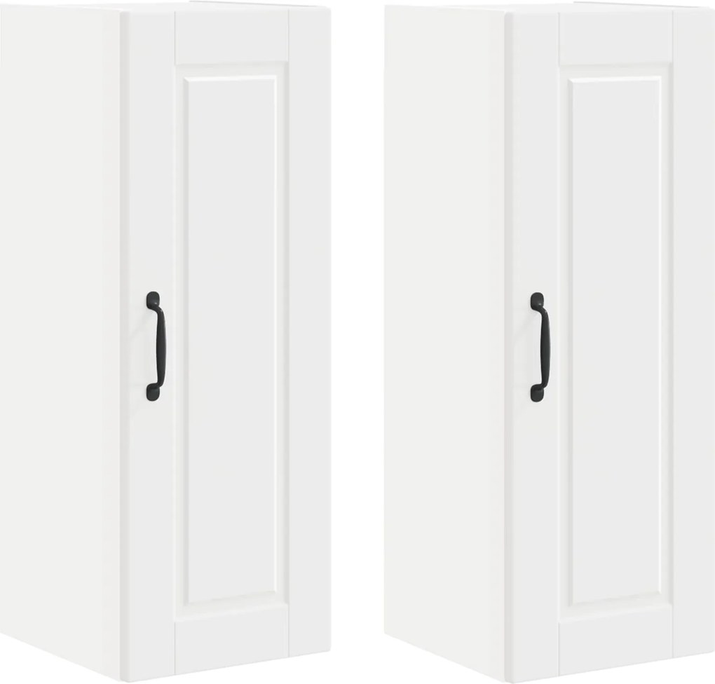 vidaXL Konyhaszekrény polcokkal 2 pcs Fehér 30 x 31 x 80 cm Faanyag