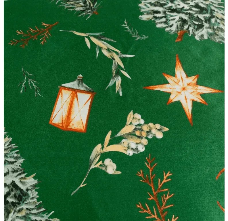 Mikroszálas ágyneműhuzat GREEN CHRISTMAS zöld Ágyneműhuzat mérete: 70 x 90 cm | 140 x 200 cm