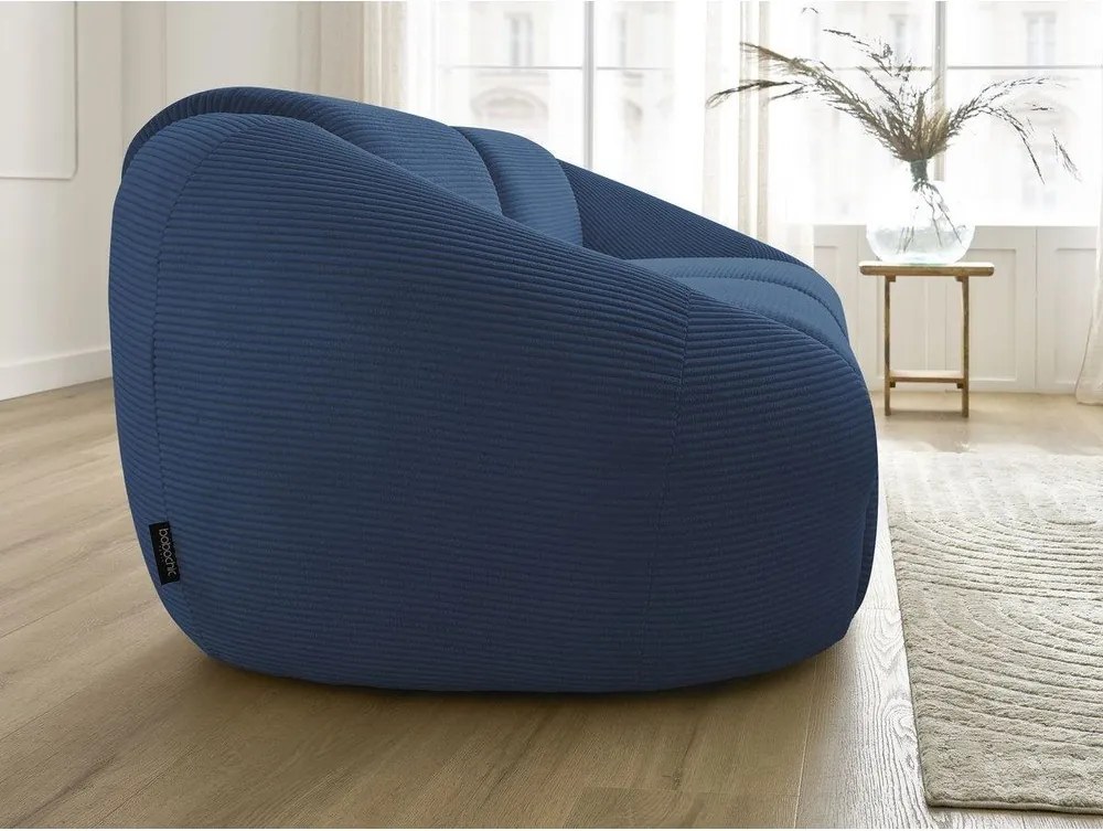 Sötétkék kordbársony kanapé 250 cm Tina – Bobochic Paris