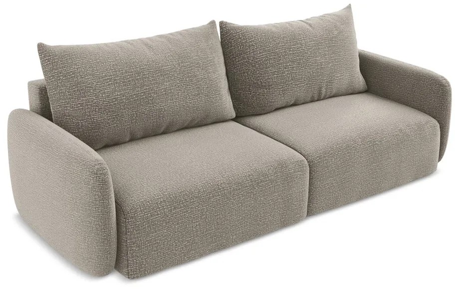 Bézs kinyitható-tárolóhelyes kanapé 238 cm Kalena – Makamii