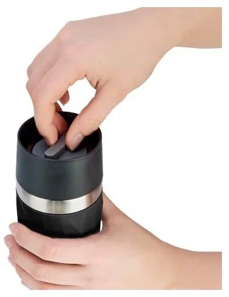 Tefal - Termikus bögre 300 ml COMPACT MUG rozsdamentes/fekete