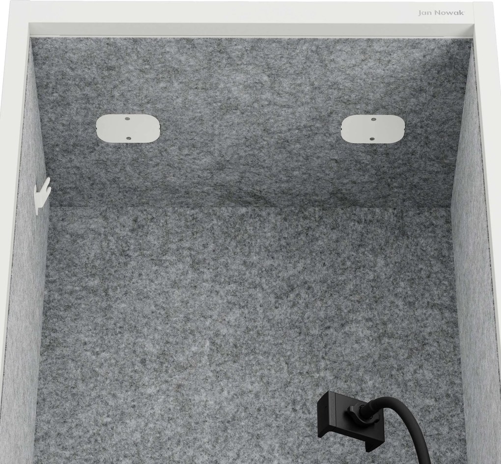 Sally 600mm korpus Biały - siedzisko Szary