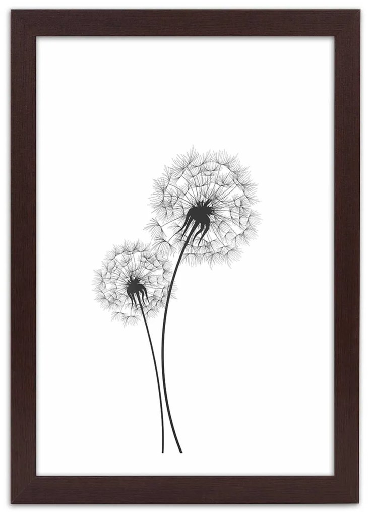 Gario Poszter Rajzolt két pitypang A keret színe: Természetes, Méret: 40 x 60 cm