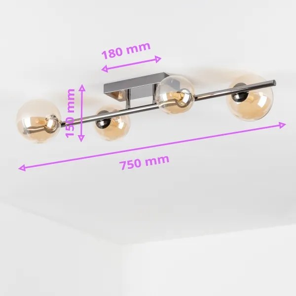 Brilagi - LED Felületre szerelhető csillár MILLA 4xG9/3W/230V fényezett króm/arany