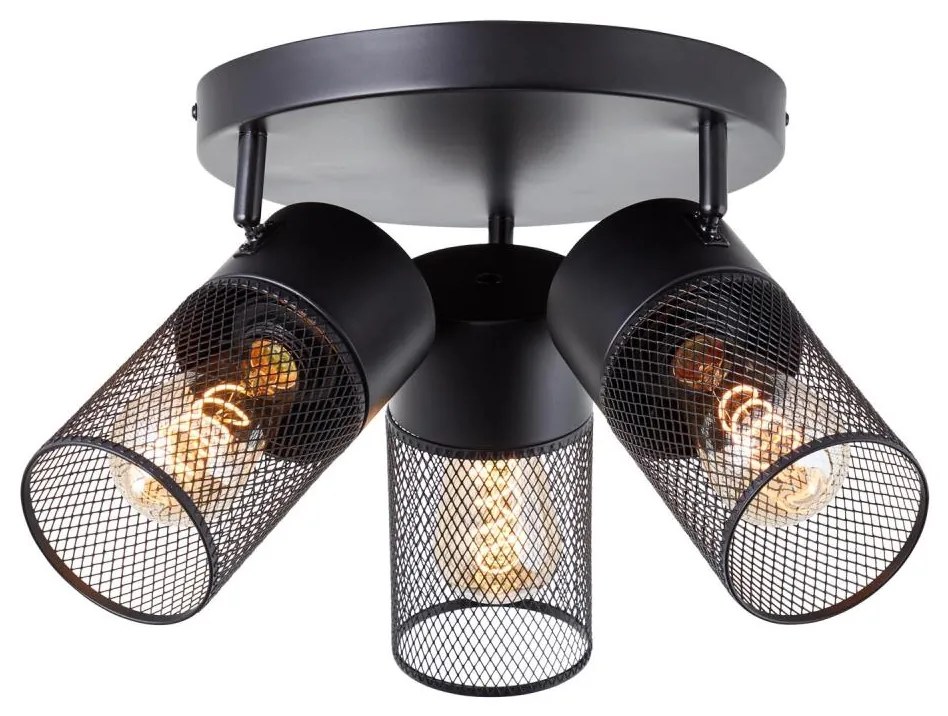 Brilliant - KAMOLO 3xE27/40W/230V fekete spotlámpa