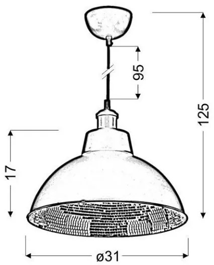 Csillár zsinóron SCRIMI 1xE27/60W/230V
