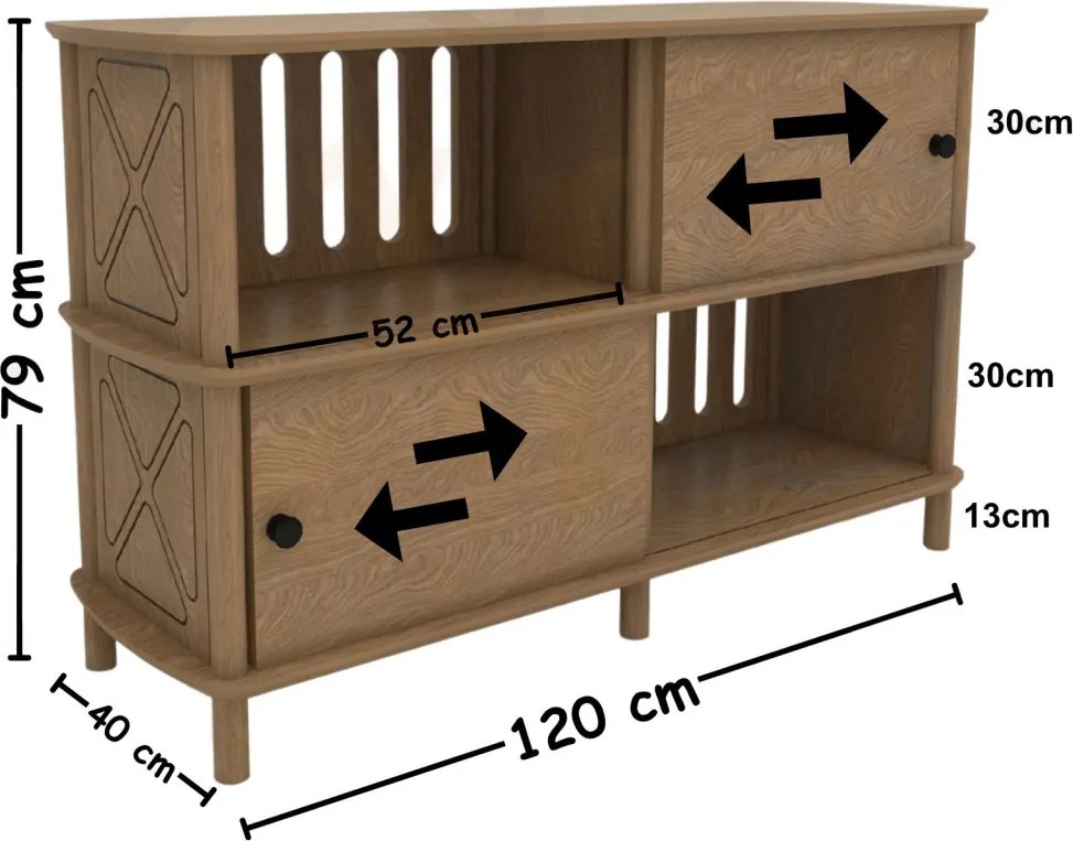 Avena komód, 120 cm
