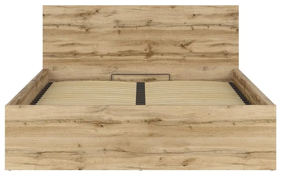 Franciaágy 160 cm Tetrix 11 (wotan tölgy) (ágyráccsal) (tárolóhellyel). Akció -35%. 1098493