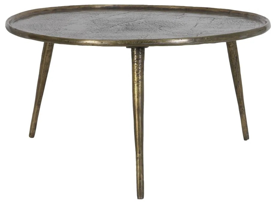 Bronzszínű fém kerek dohányzóasztal ø 67,5 cm Babina – Light & Living