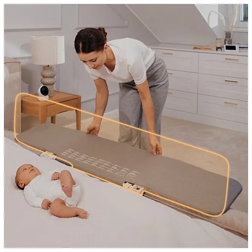 Lionelo - Biztonsági ágy korlát LORA XL söt. szürke