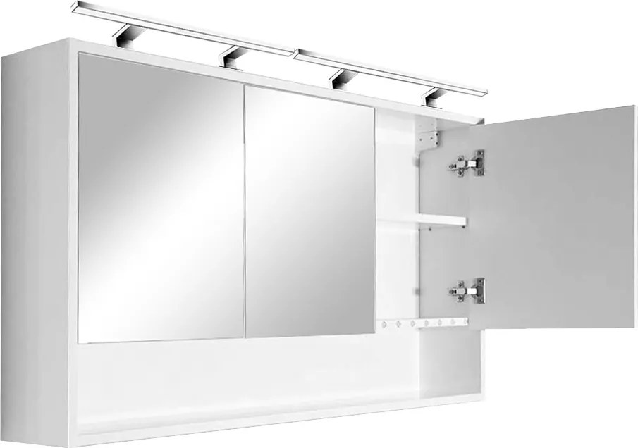 Luna 120 felső tükrös szekrény fehér