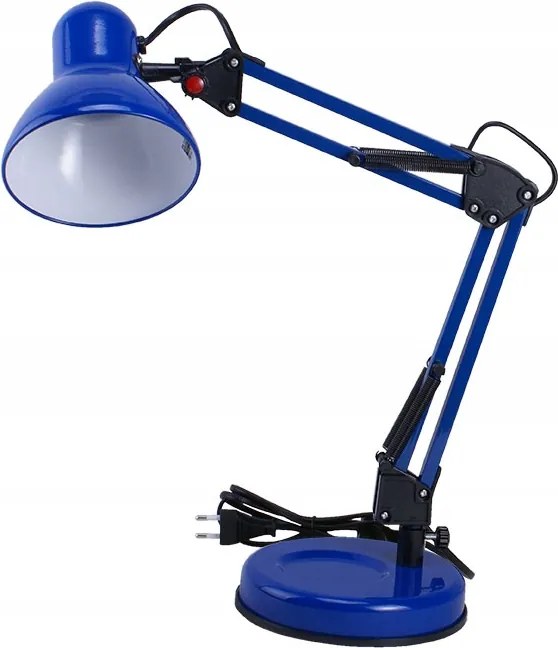 Asztali lámpa iskolai álló lámpa kék E27