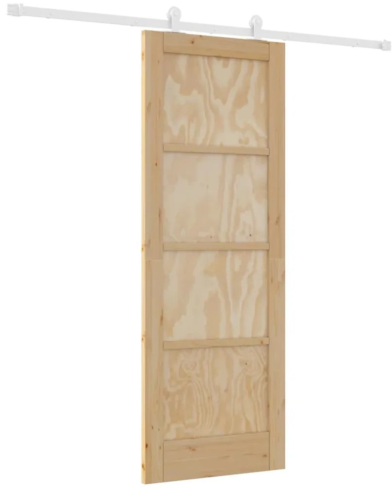 Tolóajtó Szett ORKDAL Természetes és fehér 73.5 x 198.5 cm