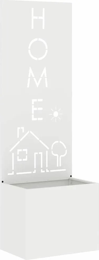 vidaXL Kertvédő vászon Fehér 50 x 140 cm Hidegen hengerelt acél