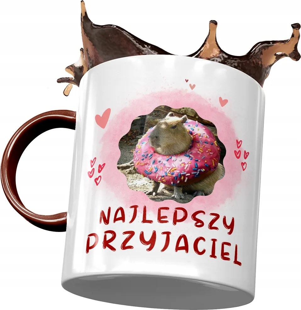 Kapibara Bordó Bögre Születésnap Névnap Ajándék Nyomtatott Fotóval