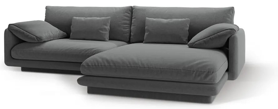 Sötétszürke sarokkanapé (jobb oldali) Torino – Micadoni Home