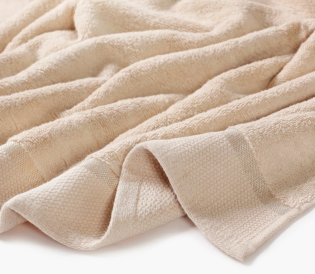 Goldea pamut törölköző és fürdőlepedő soft - bézsínű 50 x 100 cm
