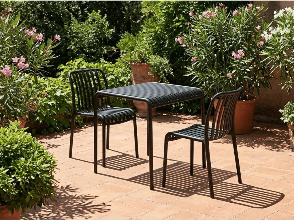 Műanyag szék TREGO, antracit színű