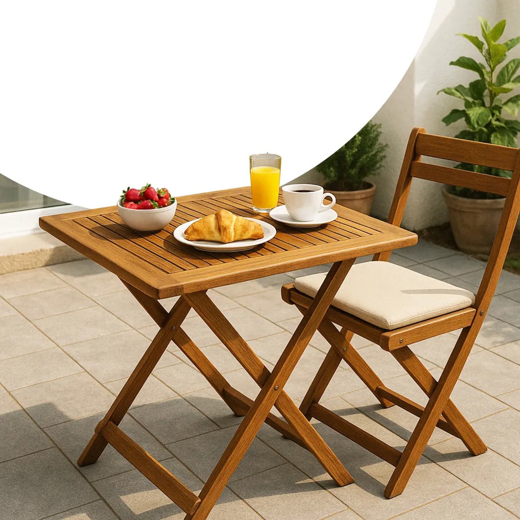 Casaria ALEK fa tárolóasztal, 70x70x73cm, barna