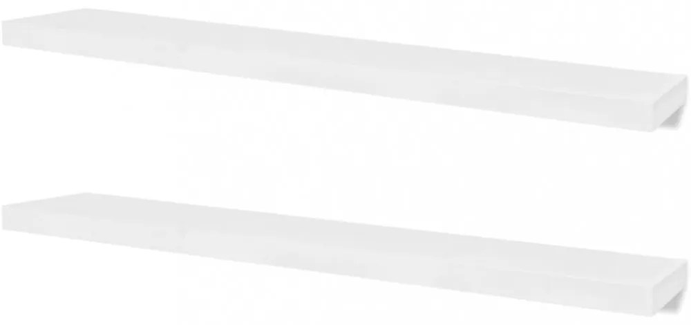 4 db fehér fali polc 120 cm