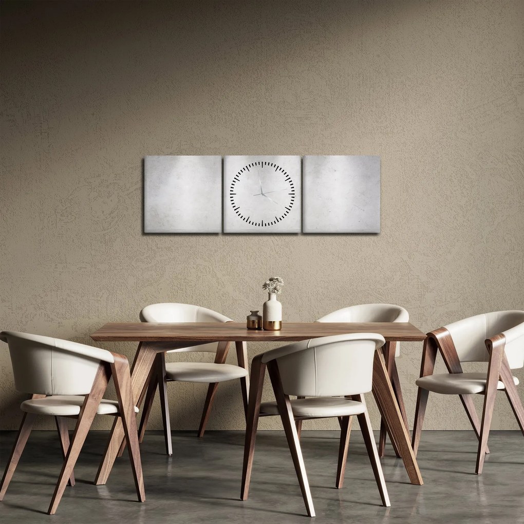 Kép - Betonfal fényekkel (órával) (90x30 cm)