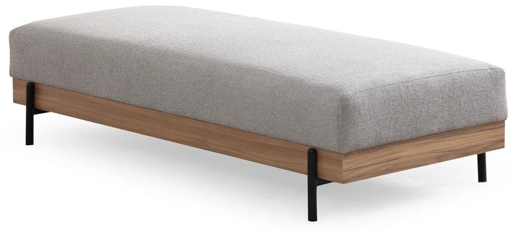 Puha Pad Eti Oak Pouffe - Szürke