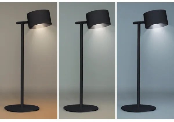 Solight WO68-B-LED Dimmelhető újratölthető lámpa 3in1 LED/4W/2000 mAh 3000/4000/6500K fekete