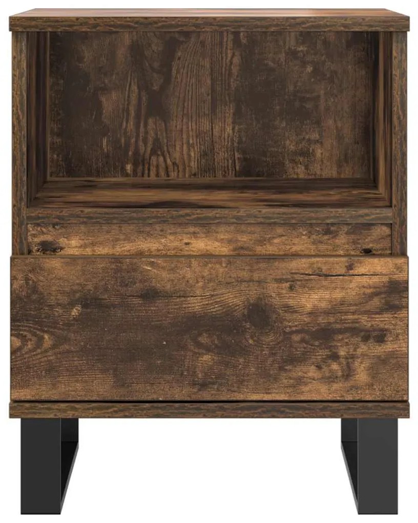 Füstös tölgy színű szerelt fa éjjeliszekrény 40 x 35 x 50 cm