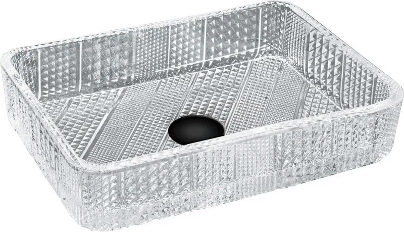 Mexen Akra 46 x 33 cm-es átlátszó üvegasztali mosdókagyló - 24024600