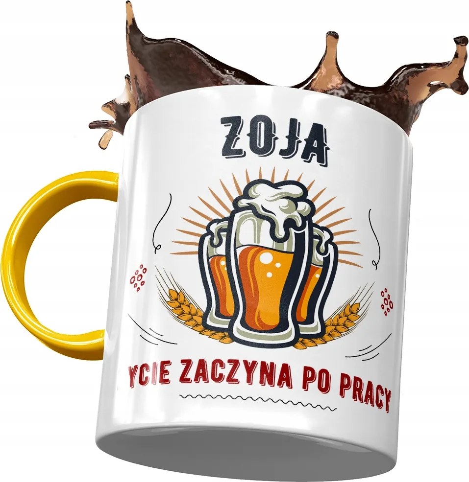 Sárga Bögre Zsófinak Feleség Barátnőjének Ajándék Nyomtatott Fotóval