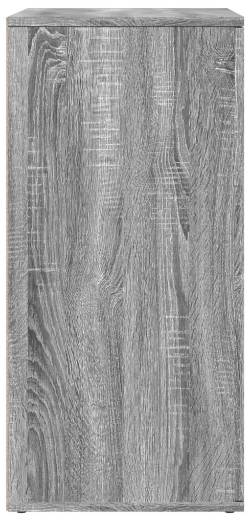 2 db szürke sonoma színű szerelt fa tálalószekrény 79x38x80 cm