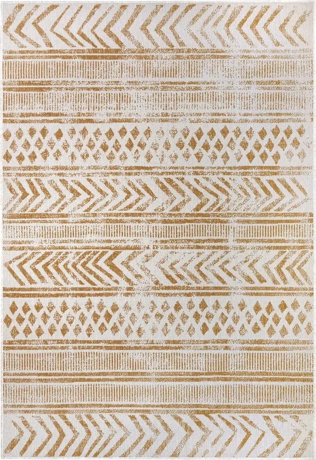 Teraszszőnyeg 80x150cm,sárga krémszínű kétoldalas,zsinóros lapos szövésű